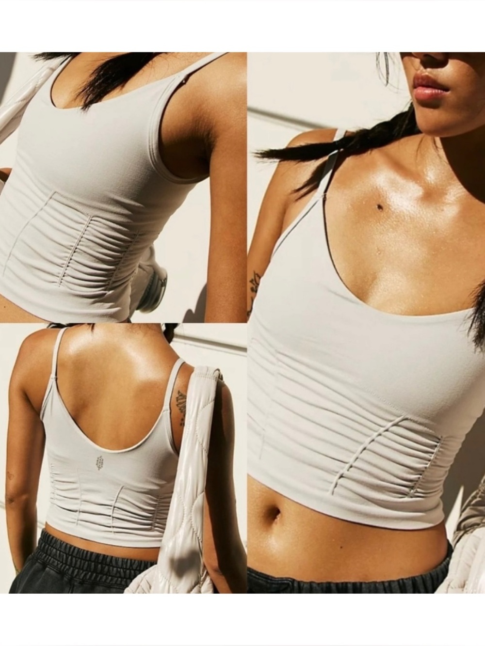 FP Movement Good Karma Ruched Cropped Tank Top - Picture 4 of 12